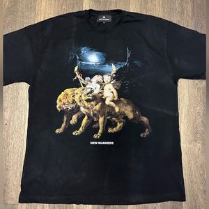 New manners graphic tshirt